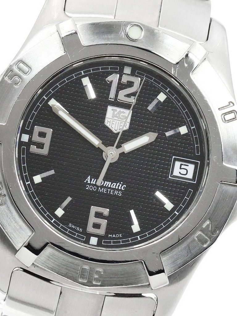 Tag Heuer Excursive Wn2111 Date Black Dial Automatic Mens Watch